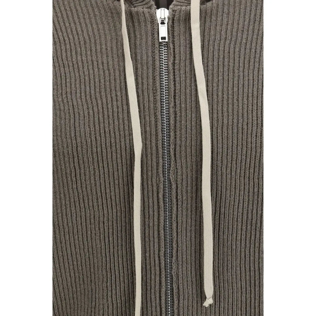 Rick Owens Gray Wool Oves Aries Hoodie