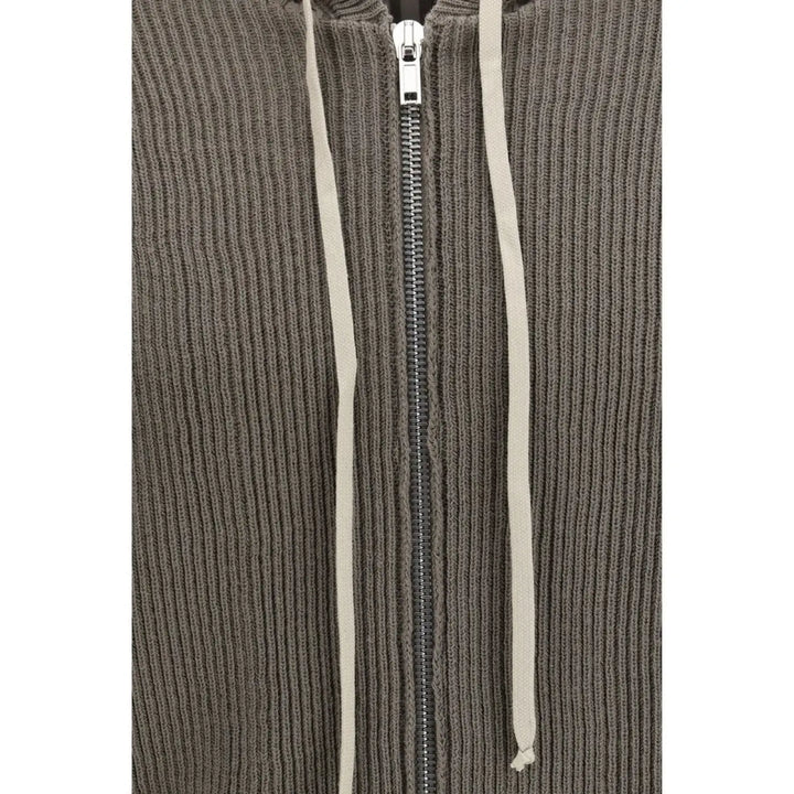 Rick Owens Gray Wool Oves Aries Hoodie