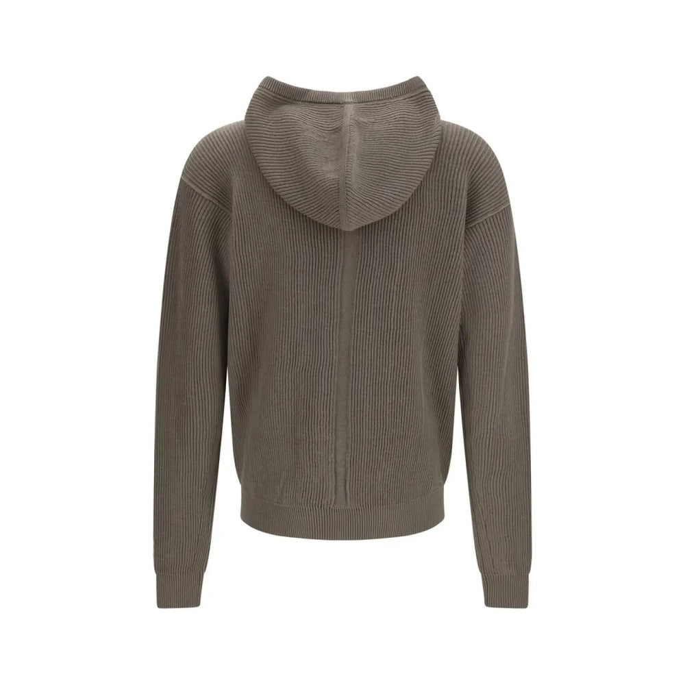 Rick Owens Gray Wool Oves Aries Hoodie