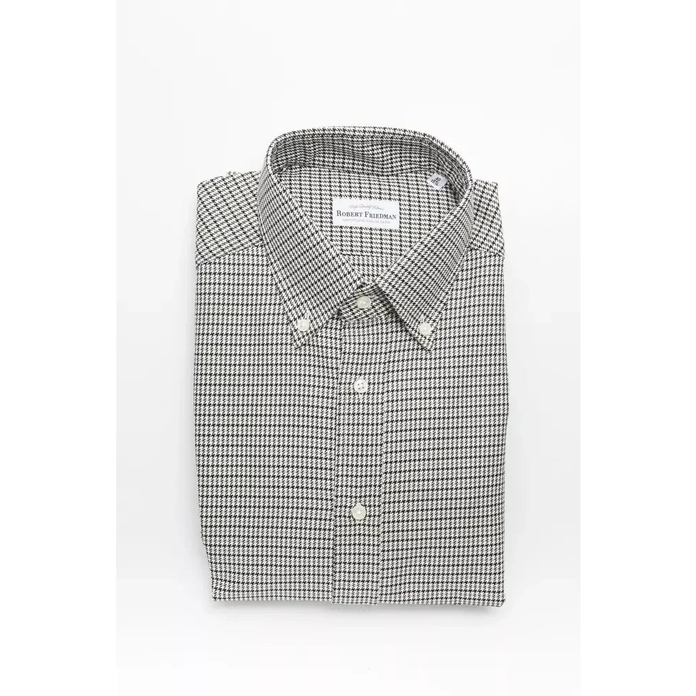 Robert Friedman Beige Cotton Men Shirt