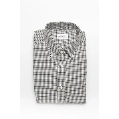 Robert Friedman Beige Cotton Men Shirt