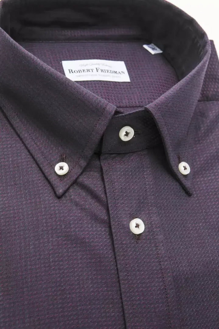 Robert Friedman Black Cotton Men’s Shirt