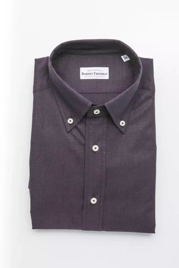 Robert Friedman Black Cotton Men’s Shirt