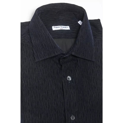Robert Friedman Black Cotton Men’s Shirt