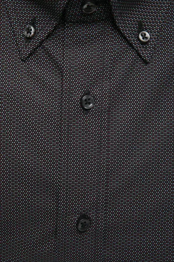 Robert Friedman Black Cotton Men’s Shirt