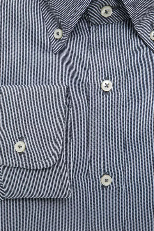 Robert Friedman Blue Cotton Men’s Shirt