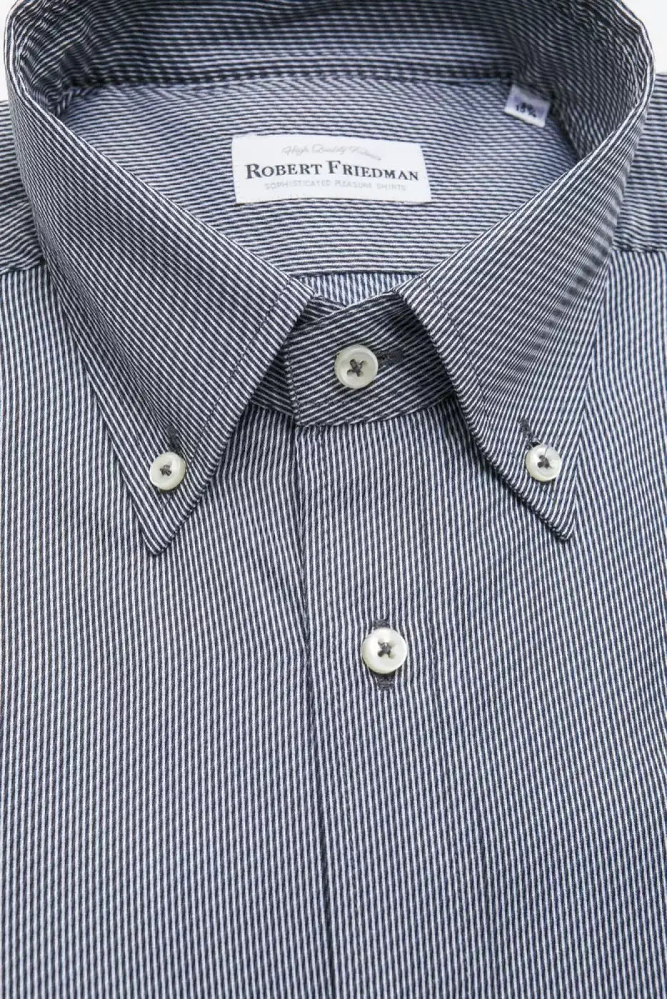 Robert Friedman Blue Cotton Men’s Shirt
