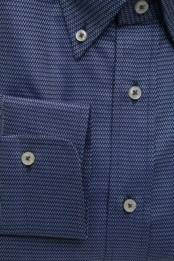 Robert Friedman Blue Cotton Men’s Shirt