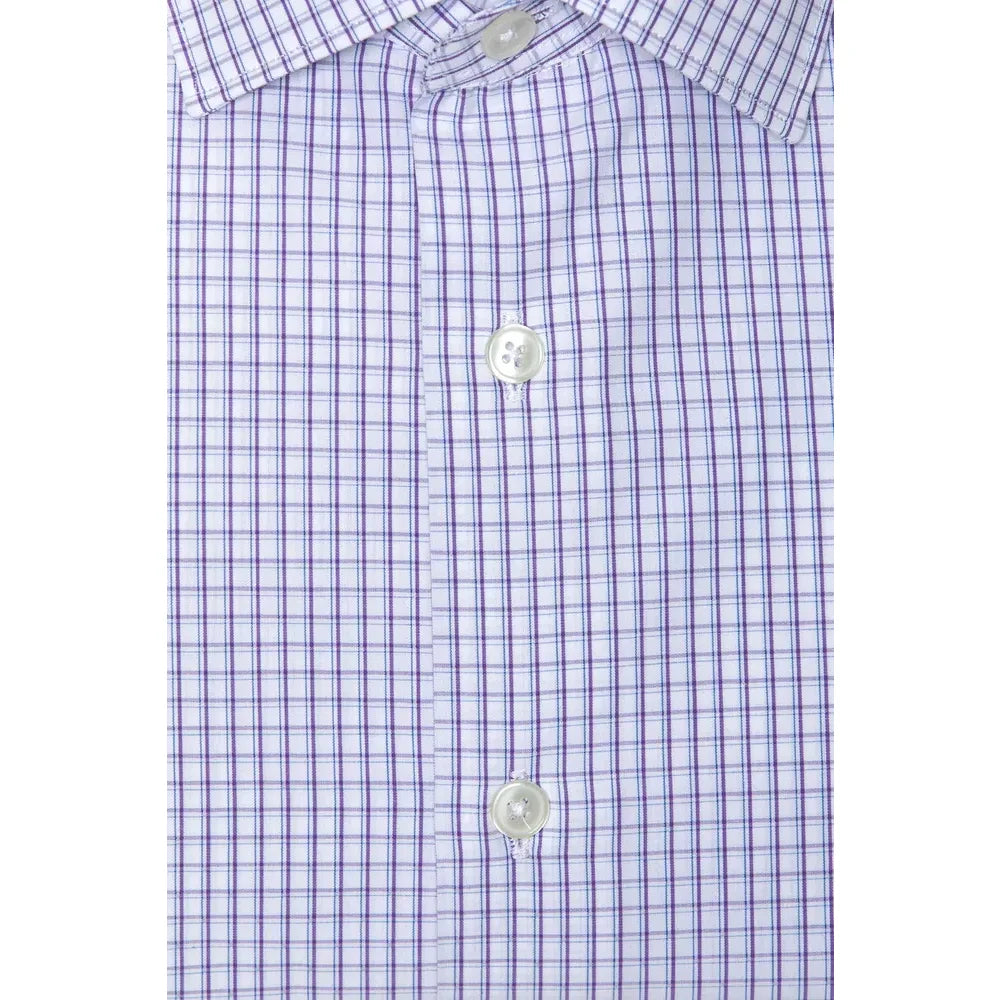 Robert Friedman Burgundy Cotton Men Shirt