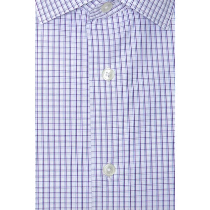 Robert Friedman Burgundy Cotton Men Shirt
