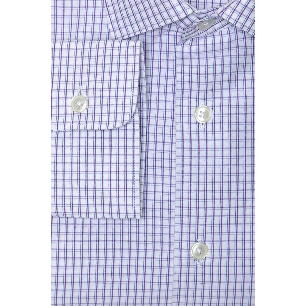 Robert Friedman Burgundy Cotton Men Shirt