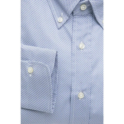 Robert Friedman Light Blue Cotton Men Shirt