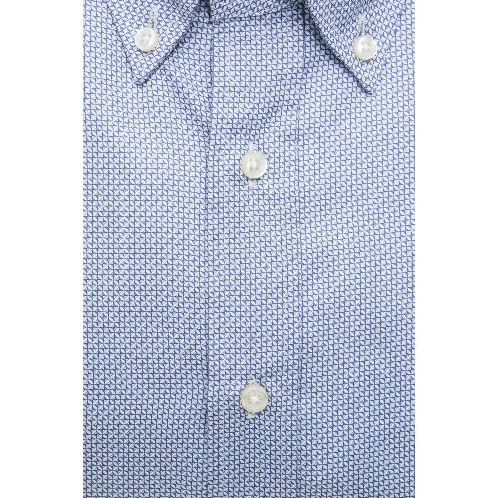 Robert Friedman Light Blue Cotton Men Shirt