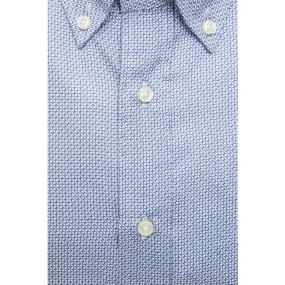 Robert Friedman Light Blue Cotton Men Shirt