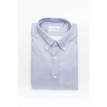 Robert Friedman Light Blue Cotton Men Shirt