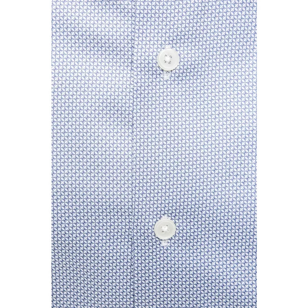 Robert Friedman Light Blue Cotton Men Shirt