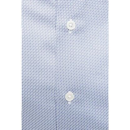Robert Friedman Light Blue Cotton Men Shirt