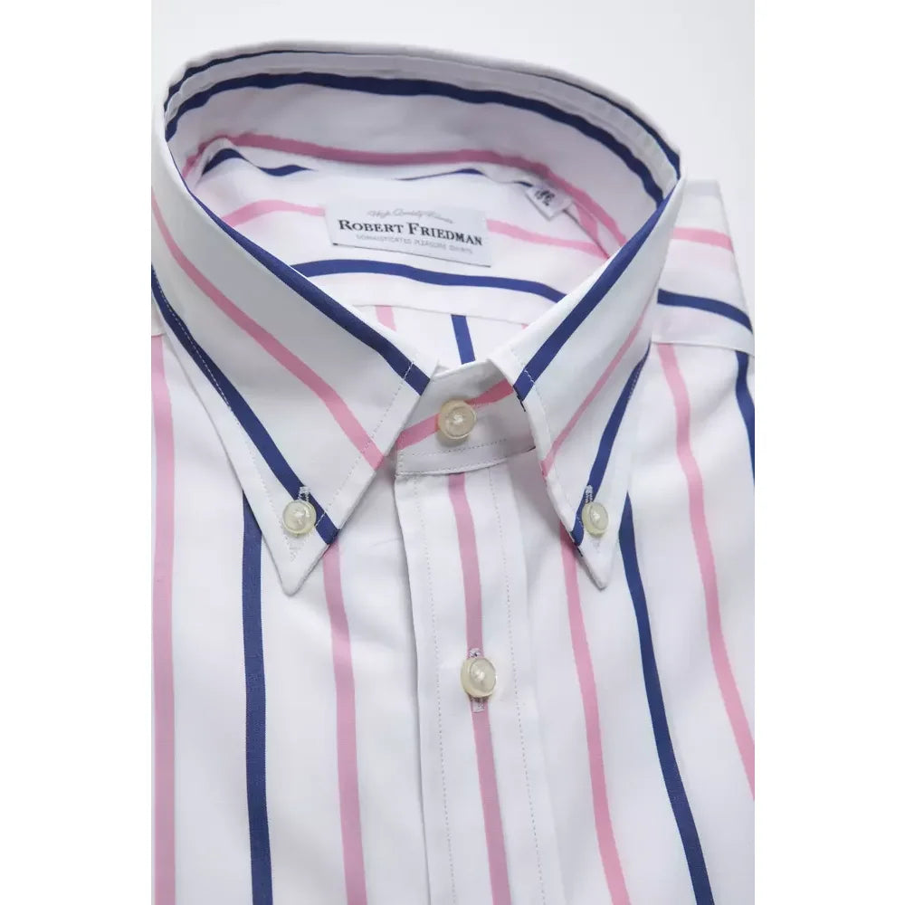 Robert Friedman White Cotton Men’s Shirt