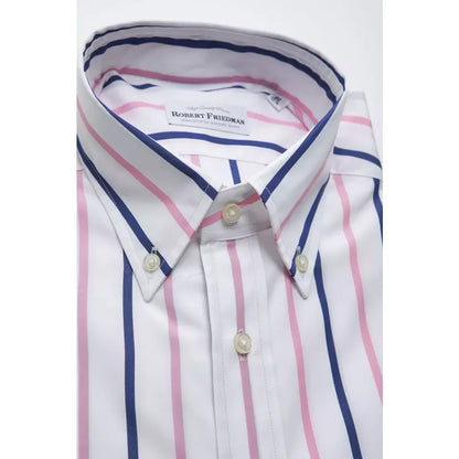 Robert Friedman White Cotton Men’s Shirt