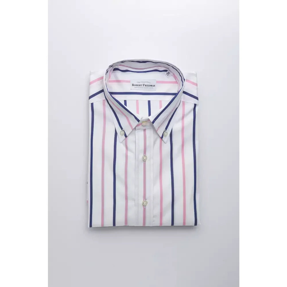 Robert Friedman White Cotton Men’s Shirt