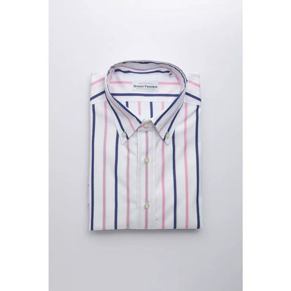 Robert Friedman White Cotton Men’s Shirt