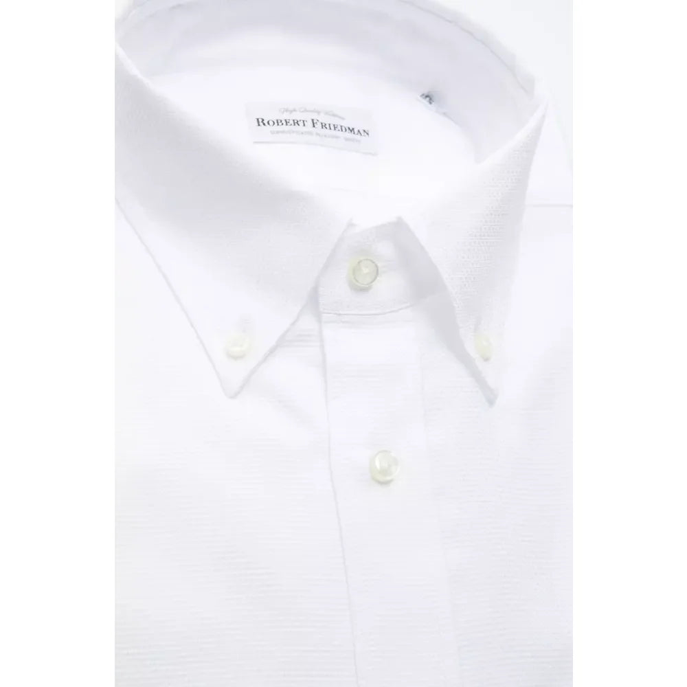 Robert Friedman White Cotton Men’s Shirt