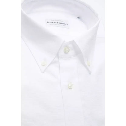 Robert Friedman White Cotton Men’s Shirt