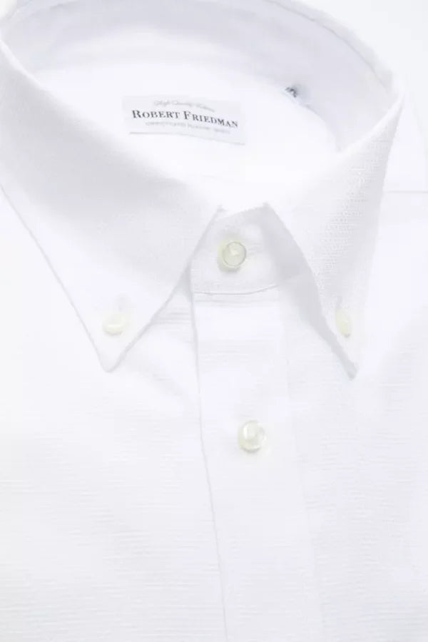 Robert Friedman White Cotton Men’s Shirt