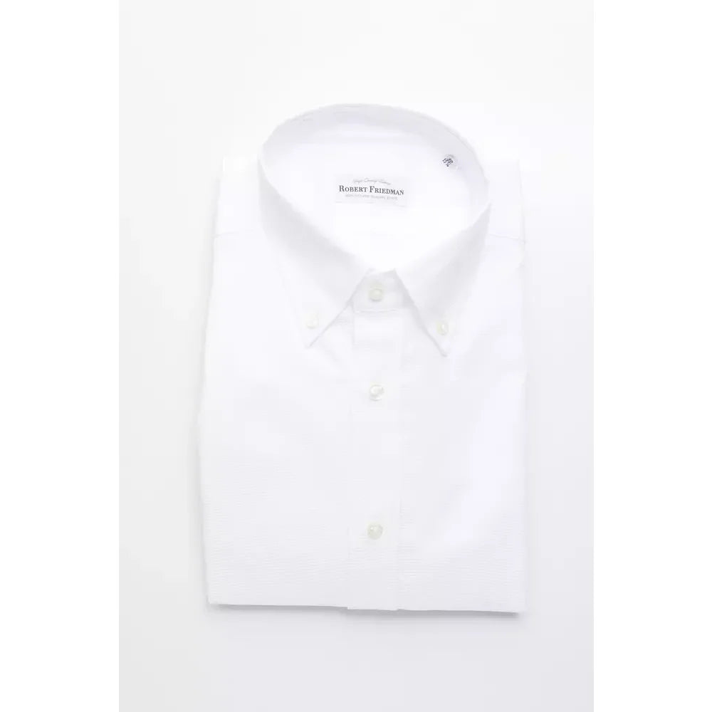 Robert Friedman White Cotton Men’s Shirt
