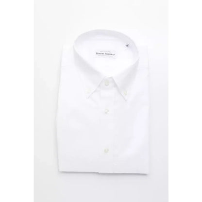 Robert Friedman White Cotton Men’s Shirt