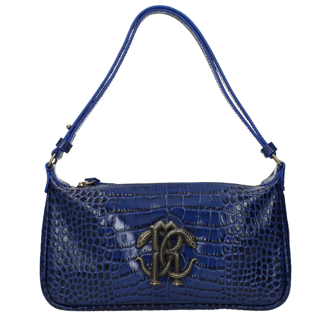 Roberto Cavalli Blue Leather Handbag