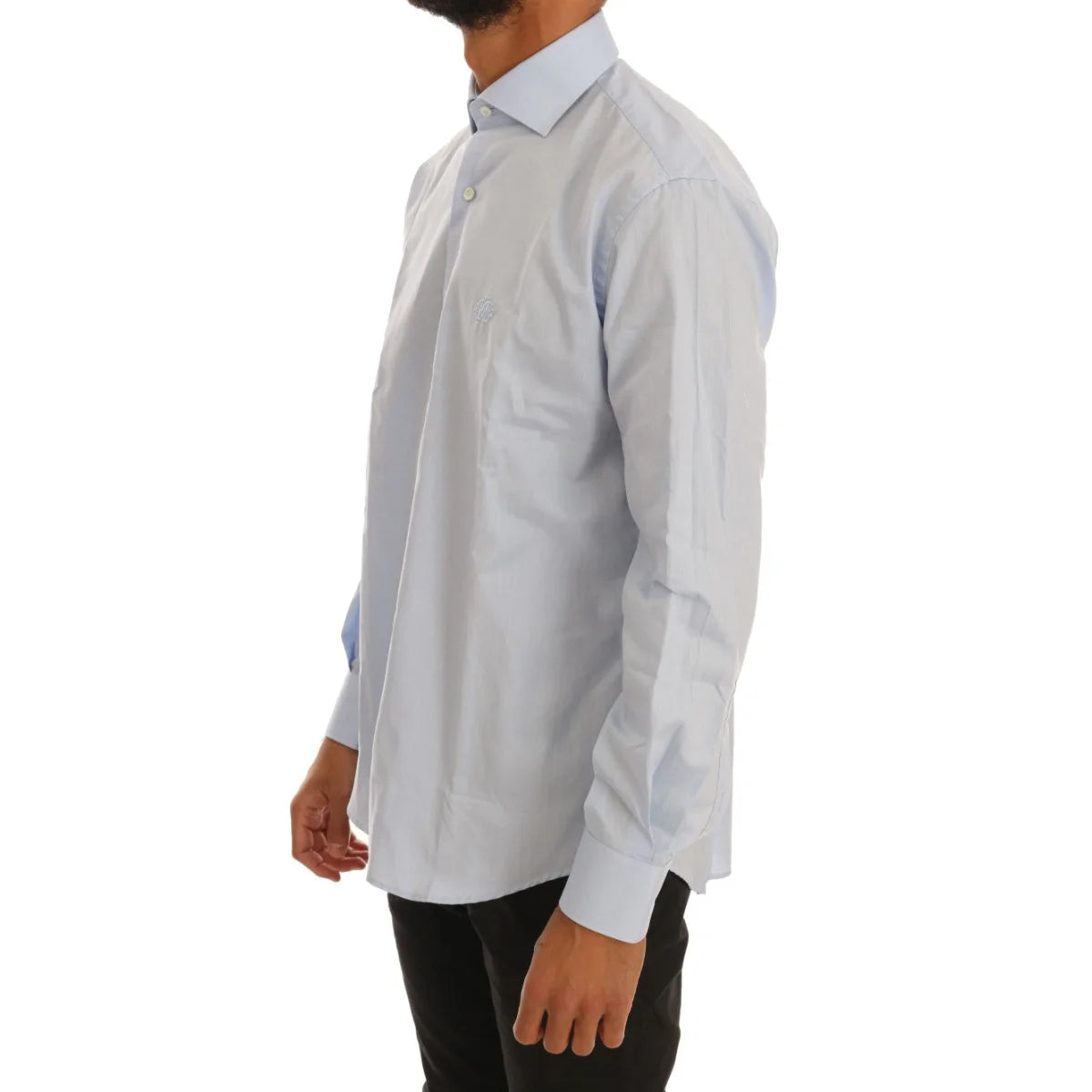 Roberto Cavalli Light Blue Dress Shirt for a Striking Look
