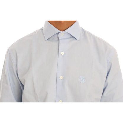 Roberto Cavalli Light Blue Dress Shirt for a Striking Look