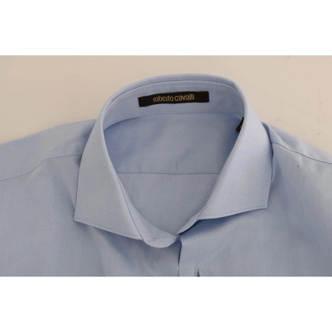 Roberto Cavalli Light Blue Dress Shirt for a Striking Look