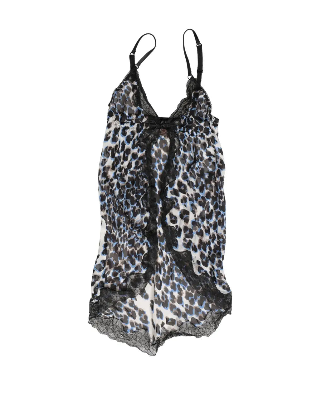 Roberto Cavalli Multicolor Leopard Babydoll Chemise Underwear