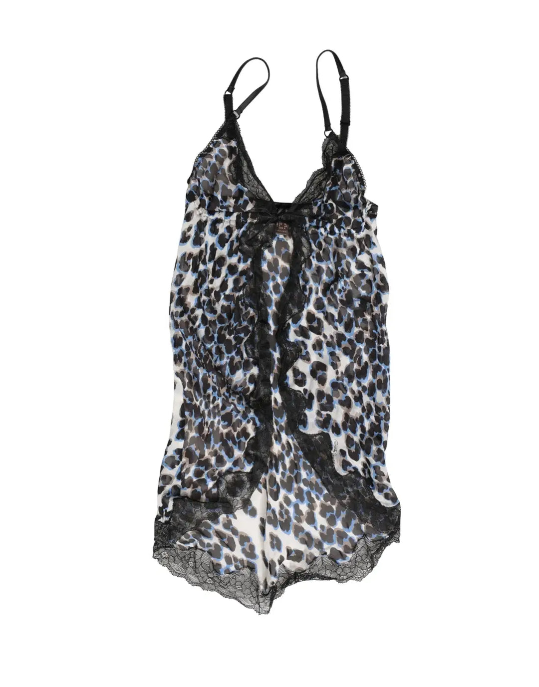 Roberto Cavalli Multicolor Leopard Babydoll Chemise Underwear