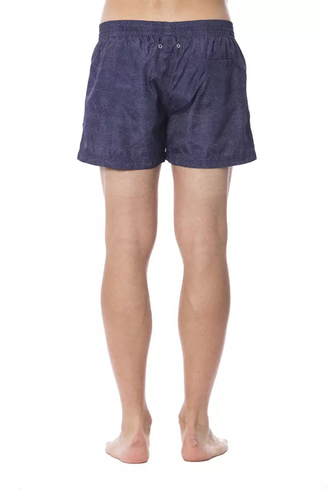 Roberto Cavalli Sport Blue Polyester Men’s Swim Trunk
