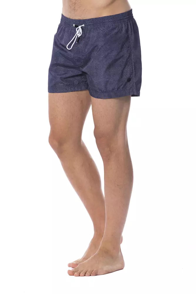 Roberto Cavalli Sport Blue Polyester Men’s Swim Trunk