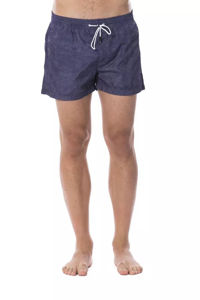 Roberto Cavalli Sport Blue Polyester Men’s Swim Trunk