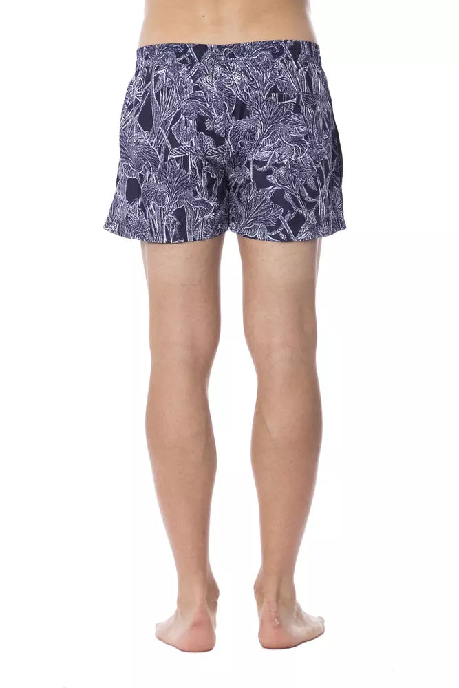 Roberto Cavalli Sport Blue Polyester Men’s Swimwear
