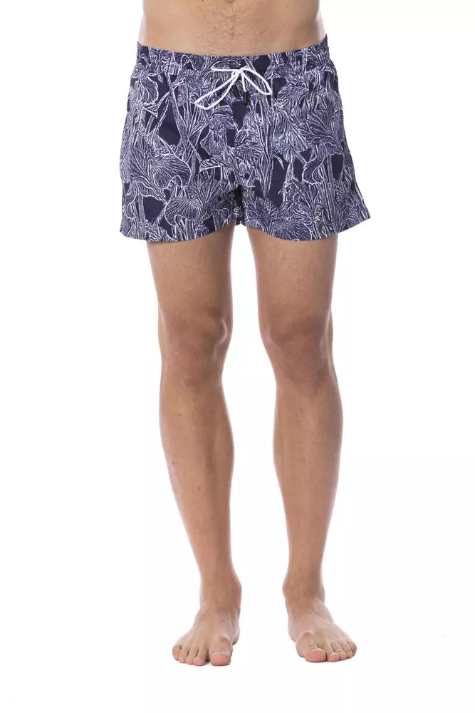 Roberto Cavalli Sport Blue Polyester Men’s Swimwear