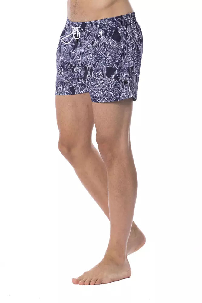 Roberto Cavalli Sport Blue Polyester Men’s Swimwear