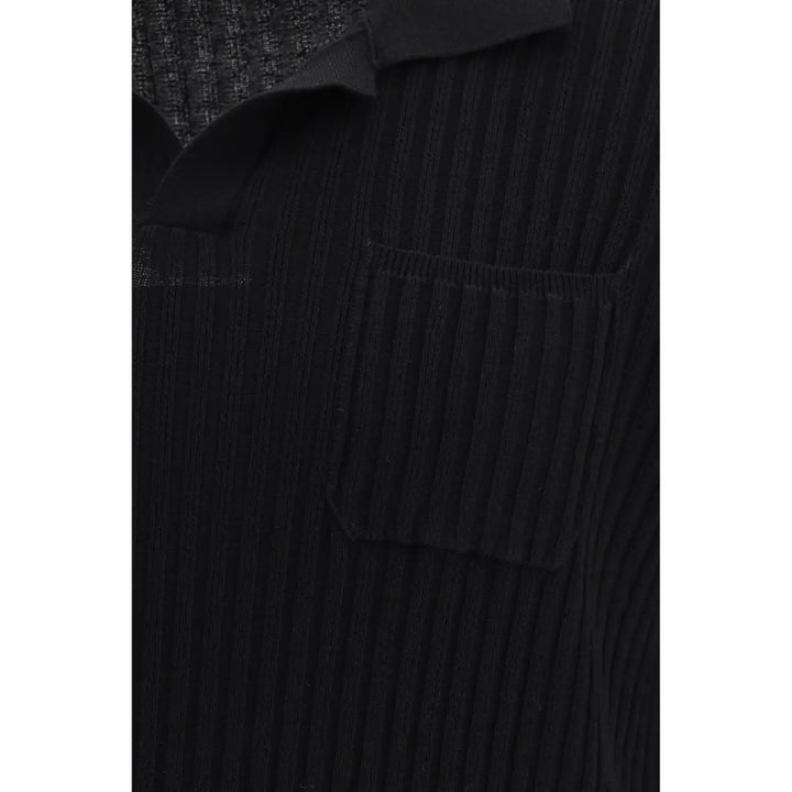 Roberto Collina Black Cotton Polo Shirt