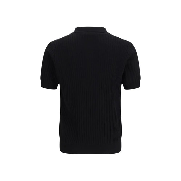 Roberto Collina Black Cotton Polo Shirt
