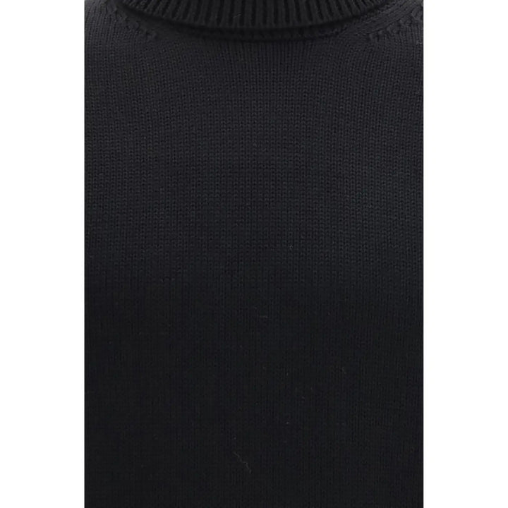Roberto Collina Black Wool Oves Aries Turtleneck