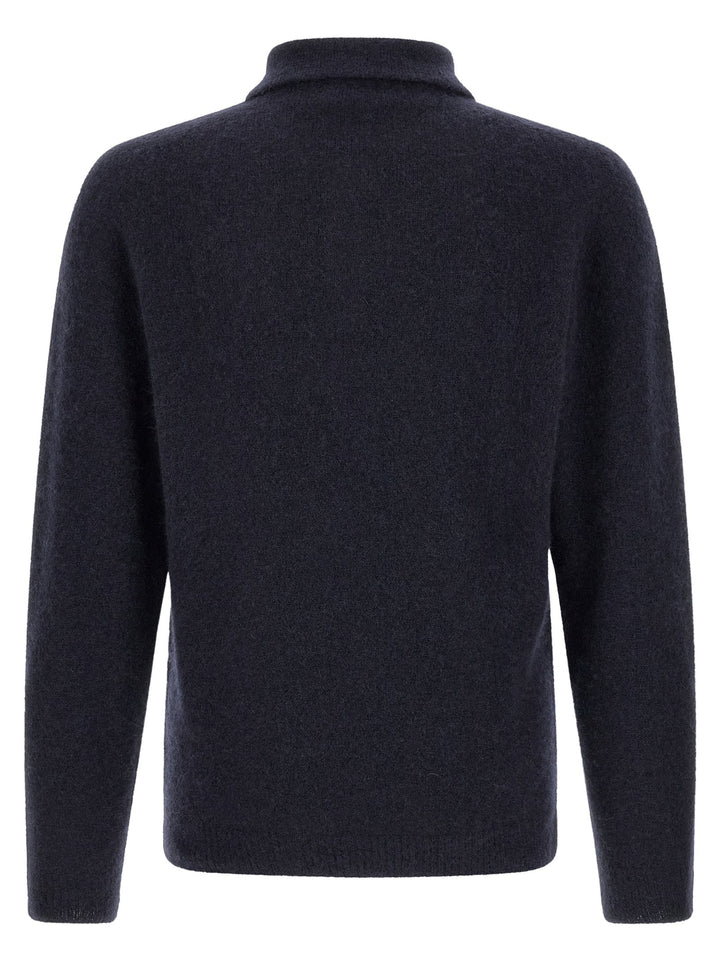 Roberto Collina Blue Cashmere Polo Shirt