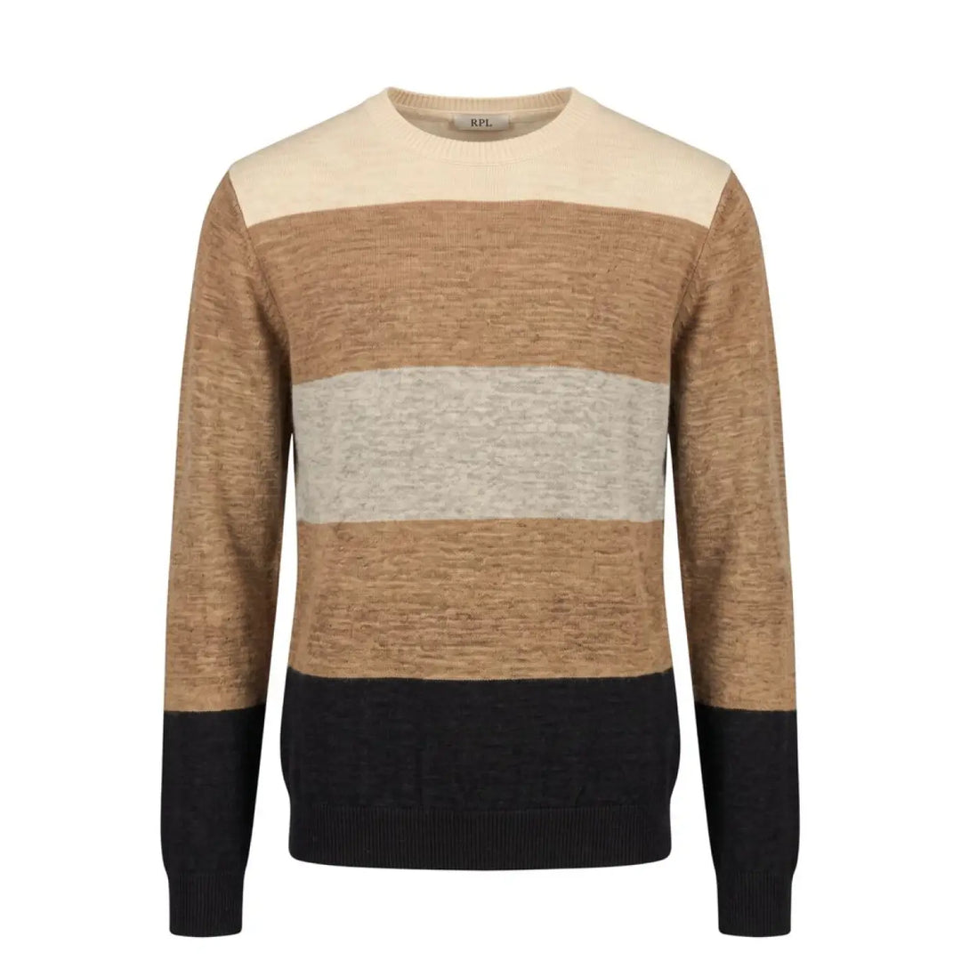Roberto Pepe Luxury Beige Wool Men Sweater