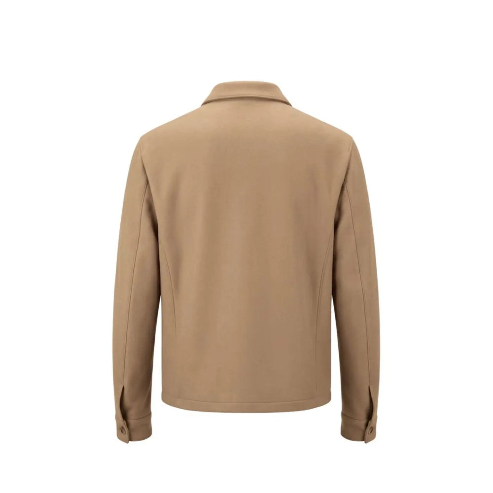 Roberto Pepe Luxury Beige Wool Men’s Jacket