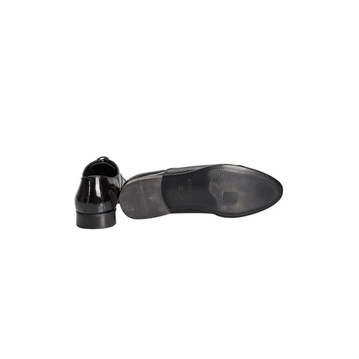 Roberto Pepe Luxury Black Leather Men Shoe