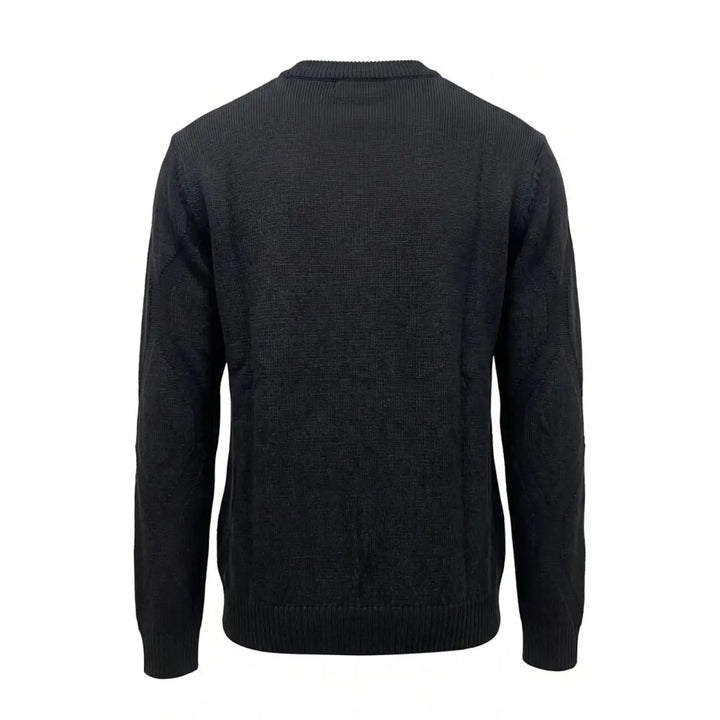 Roberto Pepe Luxury Black Wool Men Sweater